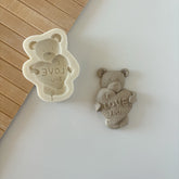 I Love You Teddy Bear Silicone Mould